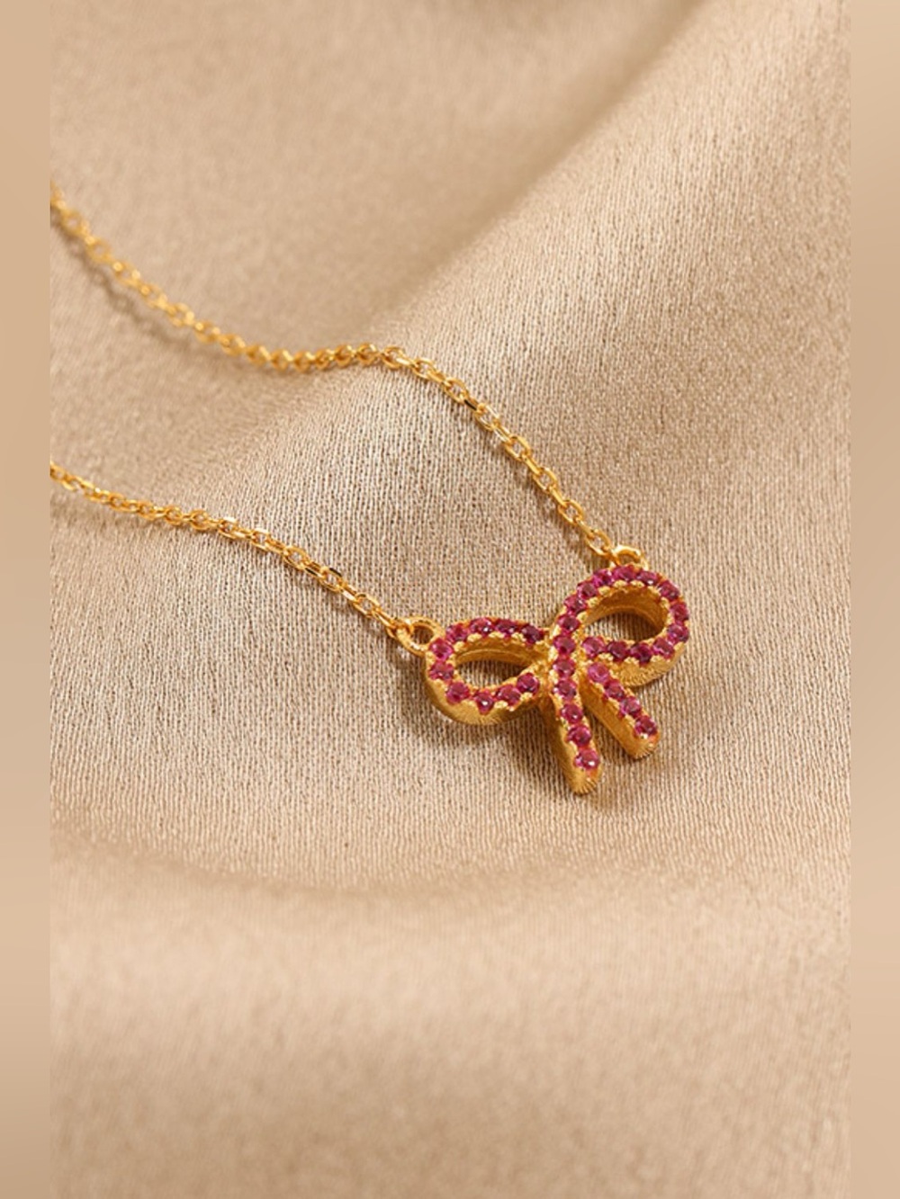 925 Sterling Silver Bow Necklace
